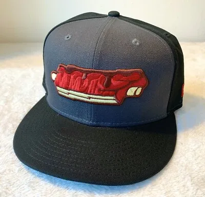 MiLB Memphis Redbirds Ribs Theme Night Hat Fitted New Era 59fifty 7 1/2 • $33