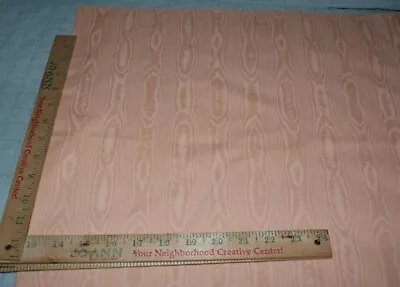 Peach Moire Cotton Design Fabric Sewing Craft Quilting  18 X44  Fast Shipping • $7.99