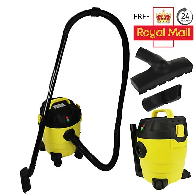 Heavy Duty 1000W Yellow Wet & Dry Vacuum Cleaner 10 Ltr Tub Hoover Wheeled  • £39.99