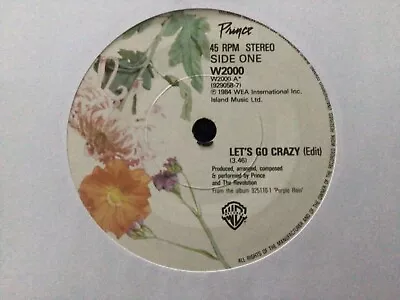 £3.30 • Buy Prince And The Revolution Let's Go Crazy 7 Inch Vinyl Single Record 