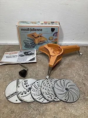 Moulinex 445 Mouli Julienne Vintage Food Shredder Slicer Original Box Complete • $33.21