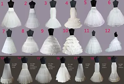 Uk Wedding Bridal Dress Prom Petticoat Hoops Underskirt Crinoline Large Waist • £14.99