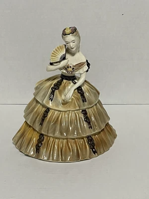 $30 • Buy Antique Goldscheider Lady Art Decorative Porcelain Figure German Ball Gown