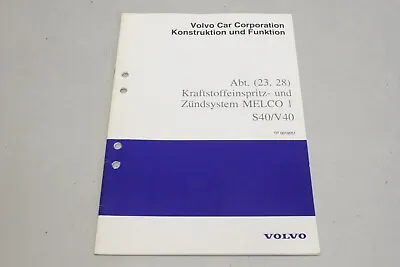 Volvo S40 V40 Fuel Ignition Shop Manual TP0019051 • $24.83