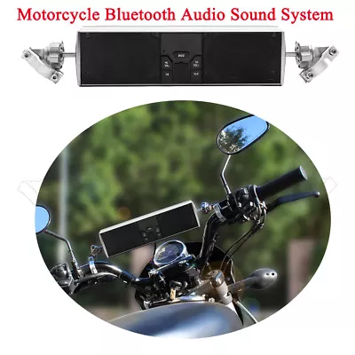 Motorcycle Speaker Audio Sound System Stereo Radio Speakers Bluetooth MP3/USB FM • $68.98