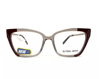 1 Unit New Elton John Jive Grey Red Eyeglass Frames 53-16-140 #749 • $102