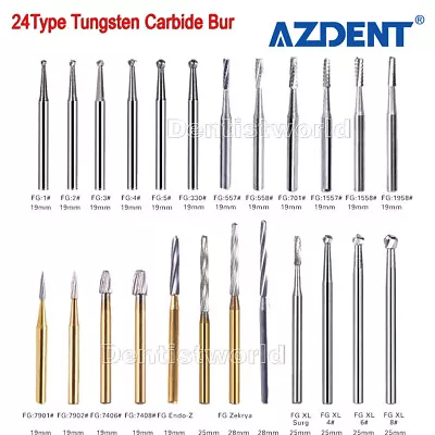 AZDENT Dental FG Fresas De Carburo De Tungsteno Fit Alta Velocidad Pieza De Mano • $12.78