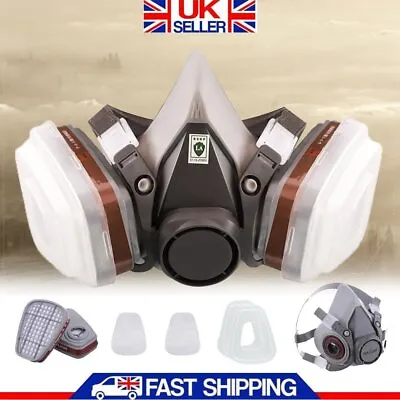 7 In 1 Full Face Respirator Gas Vapor Mask For Painting Spraying Protection Uk . • £9.89