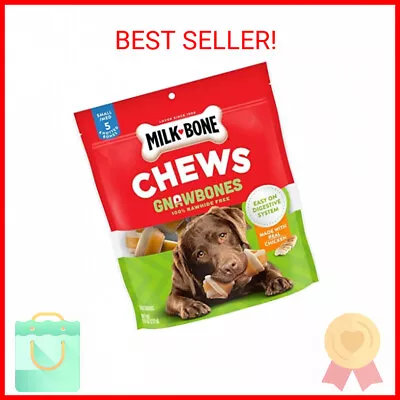 Milk-Bone Chews GnawBones Rawhide Free Dog Treats Chicken 5 Long Lasting Small • $13.75