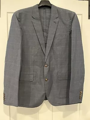 J Crew Ludlow Baird McNutt 100% Irish Linen Blazer Jacket Sz 42 L Blue Slim Fit • $179.99