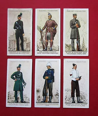 6 Player 1931 Cigarette Cards  Uniforms Of The Territorial Army  8-9-10-11-12-13 • £1.59