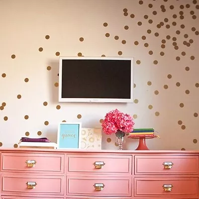 DIY Set Of 60 Polka Dot Wall Stickers Decal Childs Kids Vinyl Art Decor Spots • £2.74