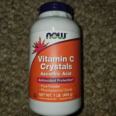 Now Foods Vitamin C Crystals Ascorbic Acid 16 Oz. EXP  4/26 • $19.49