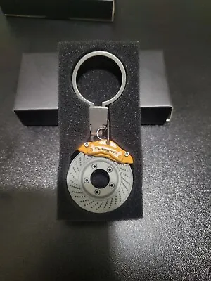 PORSCHE Keychain Yellow Brake Caliper Ring Fob With Free Sheild Keychain • $32.99