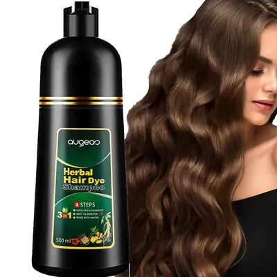 Shampoo 500ml Hair Dye Hair Dye Instant Fast Permanent Natural Coconut DYE Color • $40.99