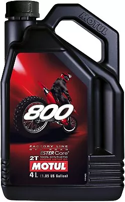 Motul 800 Factory Line 100% Synthetic Off Road 2 Stroke Engine Oil 4L 104039 • $73.96