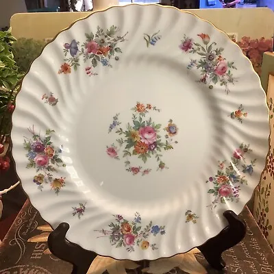 Minton~10.75” Dinner Plate~”MARLOW~Multi Floral Design~Gold~England~FREE SHIP~ • $28.99