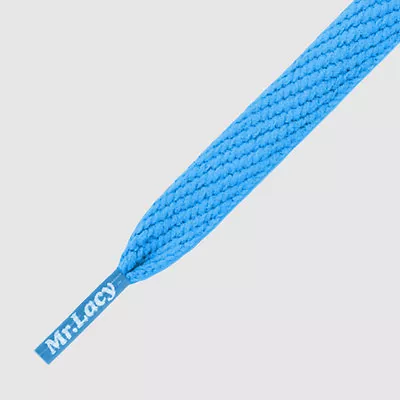 Shoelaces Flat Cyan Mr Lacy Flatties High Quality Laces 130 Cm Long10 Mm Wide • £9.48