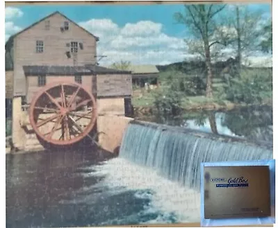 Victory Gold Box In Days Gone By Old Mill 1000 Piece Wooden Jigsaw Puzzle Water • £135