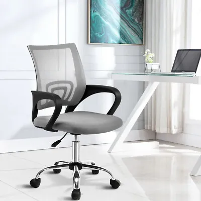 $74.95 • Buy Gaming Office Chair Mid Back Mesh Design Height Adjustable Stylish Chrome Base