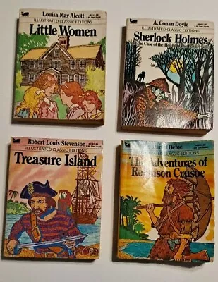Moby Books Illustrated Classic Editions Lot Of 4 Children Pocket Paperbacks 1977 • $24