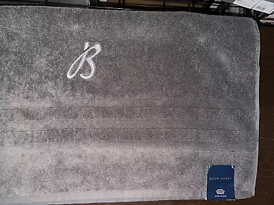 Ralph Lauren Palmer Bath Towel monogrammed B Charcoal • $9.99