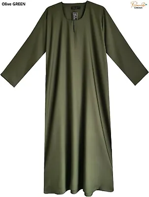 REGULAR FIT Plain Dubai Abaya/Burqa With Pocket Made By Soft & Good NIDA Fabrics • £16.99