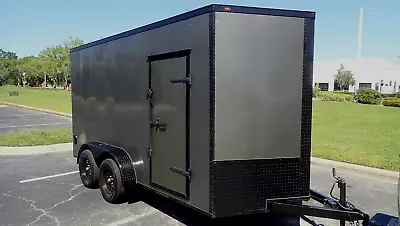 High Country Enclosed Trailer 2023 Utility 7x14x7 Black Out Addition 2x Spares • $7549.99