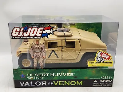 New 2004 Hasbro GI Joe Desert Humvee Vehicle With Duke Valor Vs Venom 55496 • $119.99