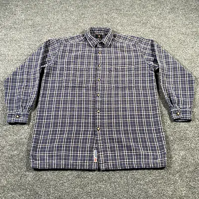 Vintage Levis Shirt Mens XL Blue Check Flannel Plaid Retro Grunge 90s Skateboard • $35