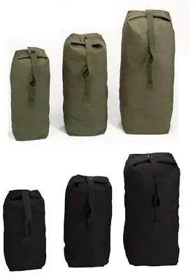 Heavyweight Top Load Canvas Duffle Bag - Military Army • $23.99