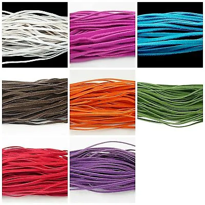 10 Pcs Of  1 Metre Length -  Wool Thong Cord 3mm Thickness Necklace Jewellery ML • £1.69