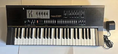 Casiotone CT-410V 49 Key Synthesizer Keyboard 1980’s W/ AC Adapter - Tested Read • $149.08