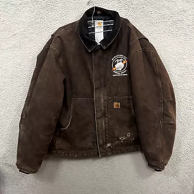 Vintage Carhartt Jacket Mens Extra Large Brown Canvas J22 DKB Artic Quilt Lined • $148.88