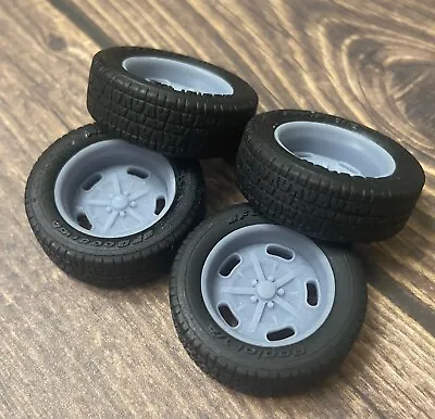 1/24 Scale: 17-inch “Amer. Racing Salt Flats” Model Car Wheels/tires. Resin; 3D • $16.99