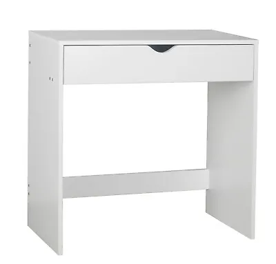 White Wooden Dressing Table Vanity Computer Desk Bedroom Furniture Office Drawer • £39.99