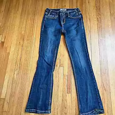 Rock & Roll Cowgirl Jeans Womens 28x34 Blue Mid Rise Boot Cut Western • $25.99