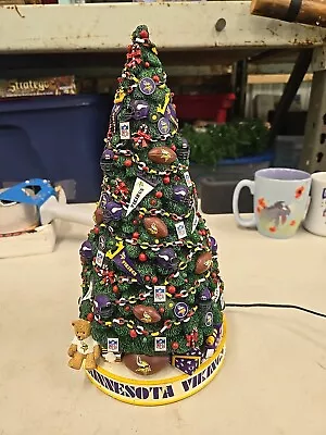 RARE Danbury Mint NFL Minnesota Vikings Christmas Tree NO FLAG As Is • $25