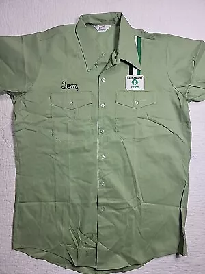 Vintage Unitog Work Shirt Men's Size XL Short Sleeve Land O' Lakes Felco Green • $29.99