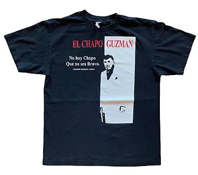 $10.84 • Buy El Chapo Guzman Scarface Style Mens Black T Shirt Large Cartel Drug Mafia Tee