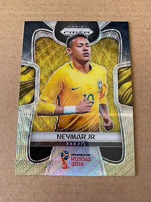 $95 • Buy Panini Prizm 2018 World Cup Black Gold Wave Neymar Jr