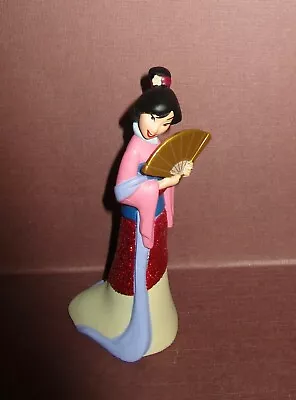 Disney Princess Mulan W  Fan Figure Cake Cupcake Topper Toppers Glitter Sparkle • $4.99