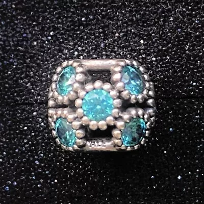 Pandora Blue Turquoise Teal Studded Lights Openwork Charm 791296MCZ Retired • $48