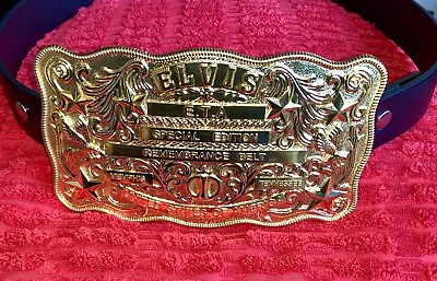 Elvis Style Gold Las Vegas Buckle Belt . You Can Not Buy This Anywhere But Here • $85.87