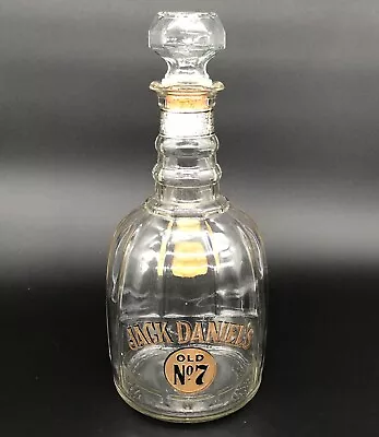 VTG Empty Jack Daniels Old No 7 Whiskey Decanter Bottle W/ Taster Label • £42.42