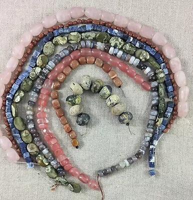 Mixed Grab Bag Semi-precious Stones And Beads 10.6 Oz • $6.99