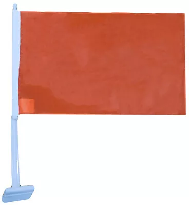 12 Pack Orange Solid Color Plain 12 X18  Rough Tex 68D Nylon Car Vehicle Flag • £48.14