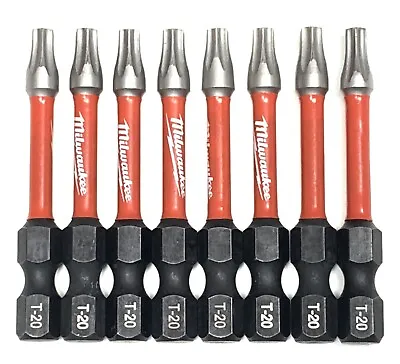 Torx T-20 Milwaukee Shockwave Impact Duty 8 Bit Set Screw Driver Bits New T20 • $9.89