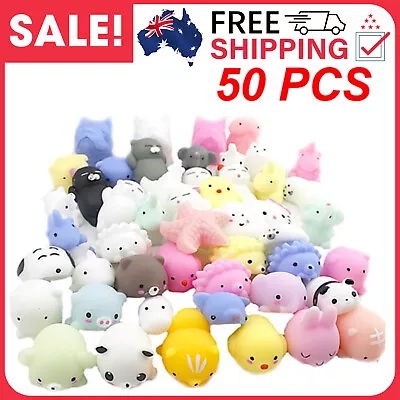 $29.99 • Buy 50PCS Cute Animal Squishies Kawaii Mochi Squeeze Toys Stretch Stress Squishy AU
