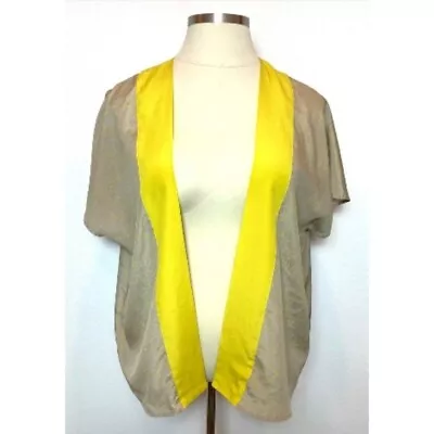 I Love H81 Yellow Beige Open Front Cardigan Size M • $20